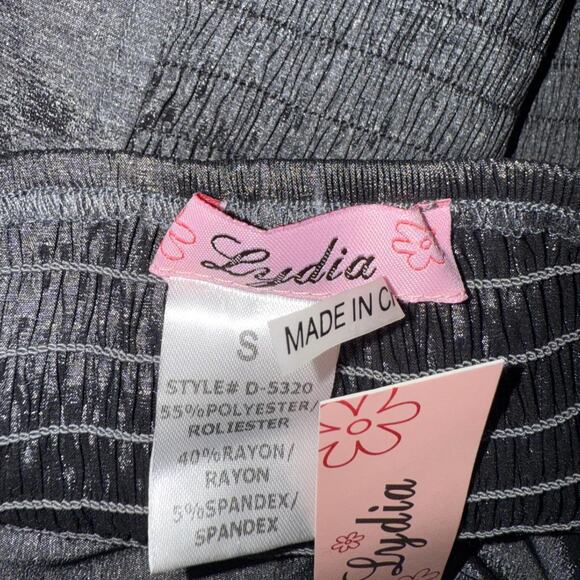 Grey Ruffled Top with Rhinestones - Picture 5 of 5